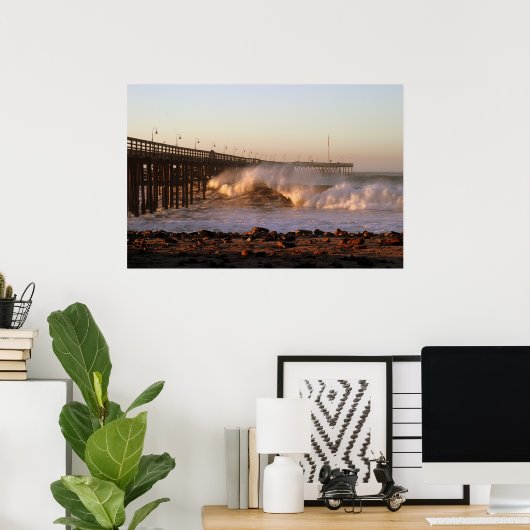 Ventura Pier - Sturm 2007 Poster (Heimbüro)