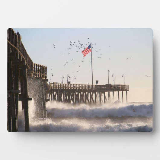 Ventura Pier Waves | El Nino Fotoplatte (Vorderseite)