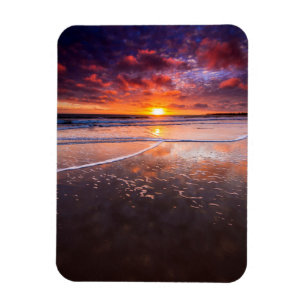 Ventura State Beach bei Sonnenuntergang Magnet