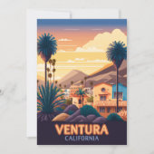 Ventura Sunset Mountains Süd California Retro (Vorderseite)