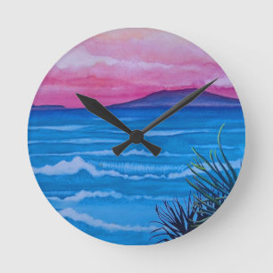 Ventura Sunset Runde Wanduhr