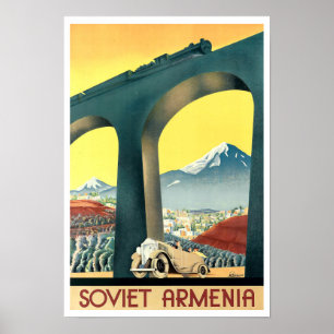 Venture Art Deco Armenia Tourismus Poster