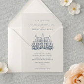 Venue Sketch Minimalist for Wedding Acryleinladungen