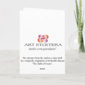 Venus an der Strandgrußkarte Karte (Rückseite)