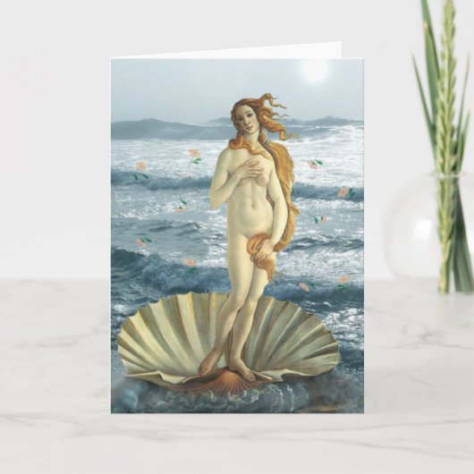 Venus an der Strandgrußkarte Karte (Vorderseite)