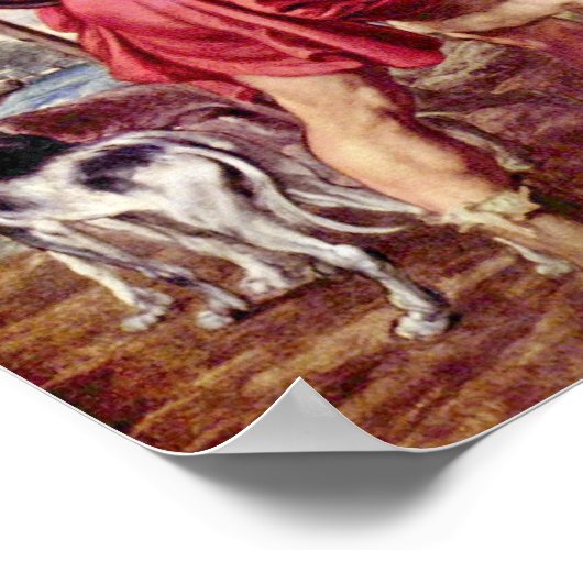 Venus And Adonis By Rubens Peter Paul Poster (Ecke)