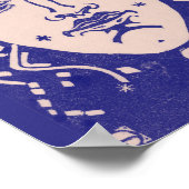 Venus Aphrodite Goddess of Liebe Mythology Blue Poster (Ecke)