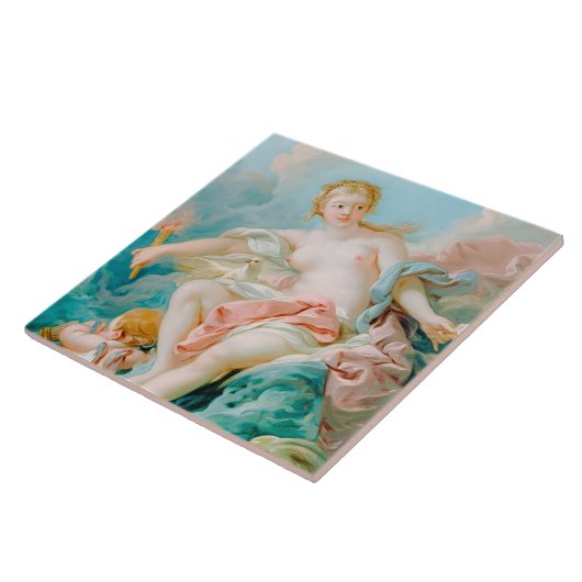 Venus auf den Waves von François Boucher Fliese (Seite)