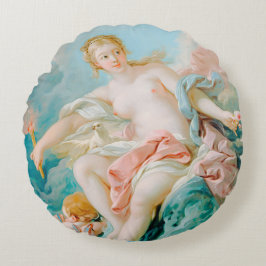Venus auf den Waves von François Boucher Rundes Kissen