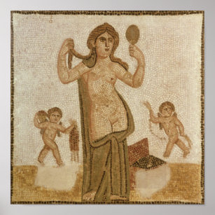 Venus auf ihrer Toilette Poster