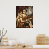 Venus Blindfaltung Cupid - Tizian Fine Art Poster (Küche)