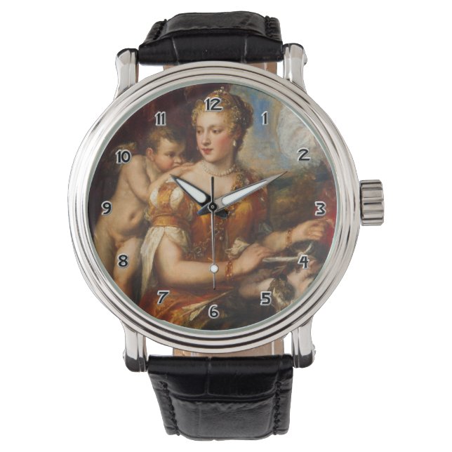 Venus Blindfaltung Cupid Wrist Watch Armbanduhr (Vorderseite)