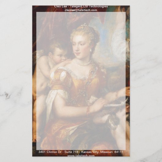 Venus Blindfold Cupid Briefpapier (Vorderseite)