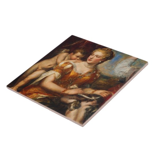 Venus Blindfold Cupid Fliese (Seite)