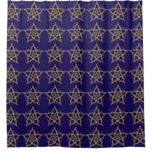 Venus-Blume der Liebe + Pentagram - TriColor Duschvorhang