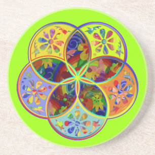 Venus Blume der Liebe schöne Künste Blume Power Sandstein Untersetzer