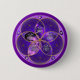 Venus Blume der Liebe schöne Künste violett rosa Button