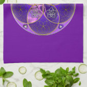 Venus Blume der Liebe schöne Künste violett rosa Geschirrtuch (Gefaltet)