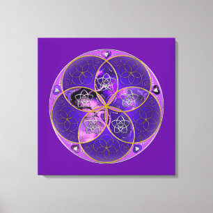 Venus Blume der Liebe schöne Künste violett rosa Leinwanddruck