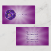 Venus-Blume des violetten Rosas der Liebe-schönen Visitenkarte (Vorne/Hinten)