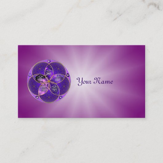 Venus-Blume des violetten Rosas der Liebe-schönen Visitenkarte (Vorderseite)