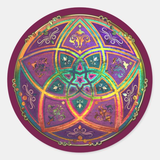 Venus Blume Liebe Schone Kunste Orientalischen Runder Aufkleber Zazzle De