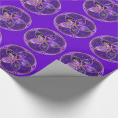 Venus Blume - schöne Künste - violett rosa Geschenkpapier (Ecke)