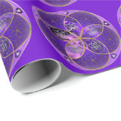 Venus Blume - schöne Künste - violett rosa Geschenkpapier (Rolleneckpunkt)