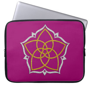 VENUS BLUME / Venusblume Lotus GOLD SILBER Laptopschutzhülle