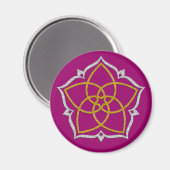 VENUS BLUME / Venusblume Lotus GOLD SILVER Magnet (Vorderseite/Rückseite)