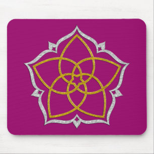 VENUS BLUME / Venusblume Lotus GOLD SILVER Mousepad