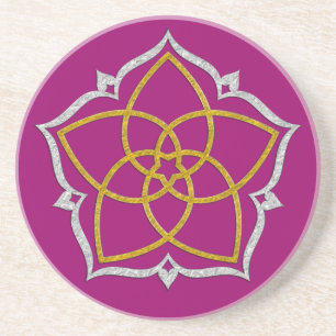 VENUS BLUME / Venusblume Lotus GOLD SILVER Untersetzer