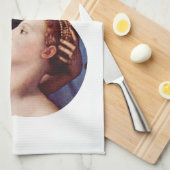 Venus, Cupid, Torheit und Zeit von Bronzino Geschirrtuch (Viertel Falte)