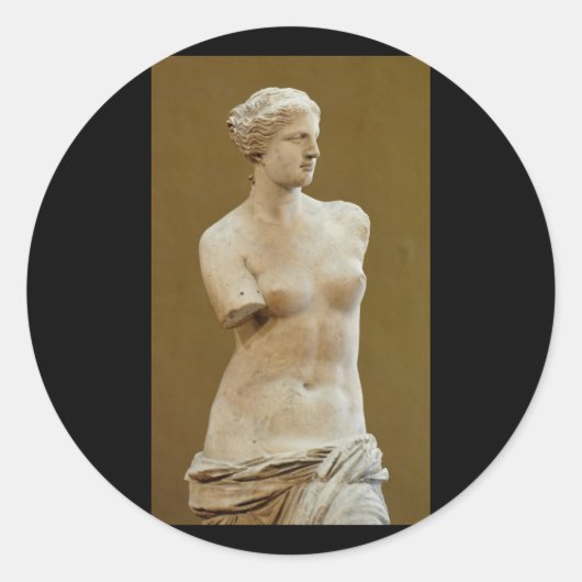 Venus de Milo Runder Aufkleber (Vorderseite)
