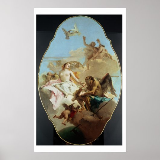 Venus, Deckenmalerei (Öl auf Tafel) Poster (Vorne)