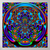 Venus Fliegenfalle Abstrakte Digitalkunst Poster (Vorne)