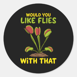 Venus Fliegenfalle für einen Fleischfresser Pflanz Runder Aufkleber