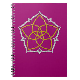 VENUS FLOWER / Venusblume Lotus GOLD SILVER Notizblock