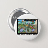 Venus Fly Trap Deliquity Funny Rick London Geschen Button (Vorne & Hinten)