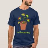 Venus Fly Trap Pflanze Illustration Custom T-Shirt (Vorderseite)
