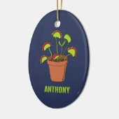 Venus Fly Trap Pflanze Illustration Personalisiert Keramik Ornament (Links)