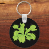 Venus FlyTonnare Botanische Kunst Schlüsselanhänger (Vorderseite)