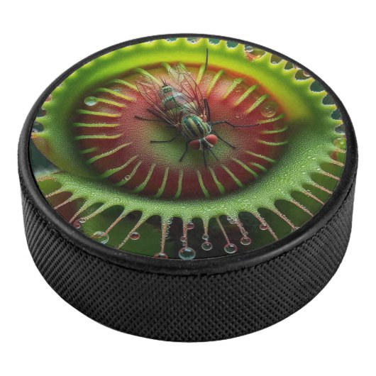 Venus Flytrap Floral Bold Fun Whimsical  Eishockey Puck (3/4)