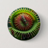 Venus Flytrap Floral Fun Bold Whimsical  Button (Vorderseite)