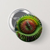 Venus Flytrap Floral Fun Bold Whimsical  Button (Vorne & Hinten)