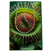 Venus Flytrap Floral Green and Red Mittlere Geschenktüte (Vorderseite)