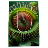 Venus Flytrap Floral Green and Red  Mittlere Geschenktüte (Rückseite)