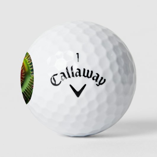 Venus Flytrap Floral Whimsical Fun Golfball (Logo)