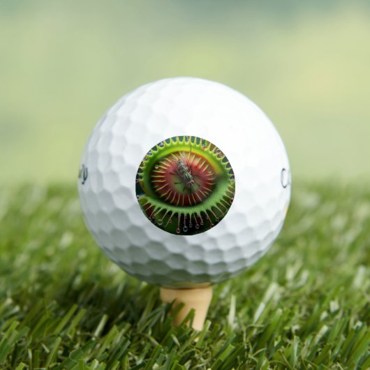 Venus Flytrap Floral Whimsical Fun Golfball (Insitu T-Shirt)