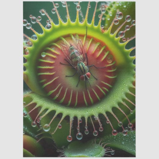 Venus Flytrap Floral Whimsical Fun Wild Seidenpapier (Vorderseite)